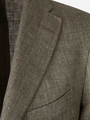 Boglioli Hombre Barcelona Americana Lino K color Verde Militar sku 302-003681 01 - Foto 3