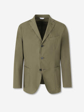 Boglioli Hombre Barcelona Americana Recta Algodón color Verde Militar sku 302-003685 02 - Foto 1