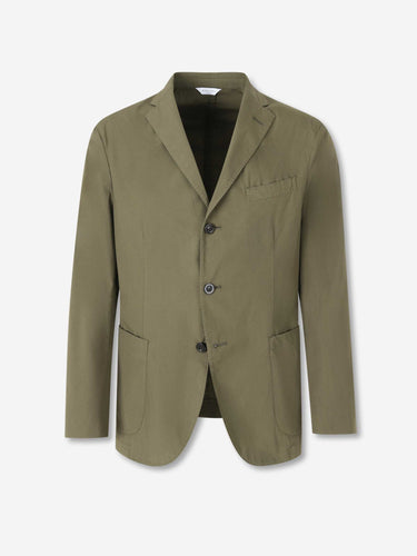 Boglioli Hombre Barcelona Americana Recta Algodón color Verde Militar sku 302-003685 02 - Foto 1