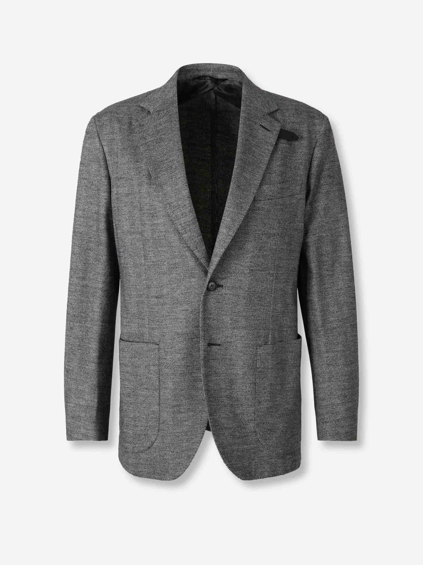 Brioni Hombre Barcelona Americana Recta Espiga color Gris sku 302-003690 01 - Foto 1