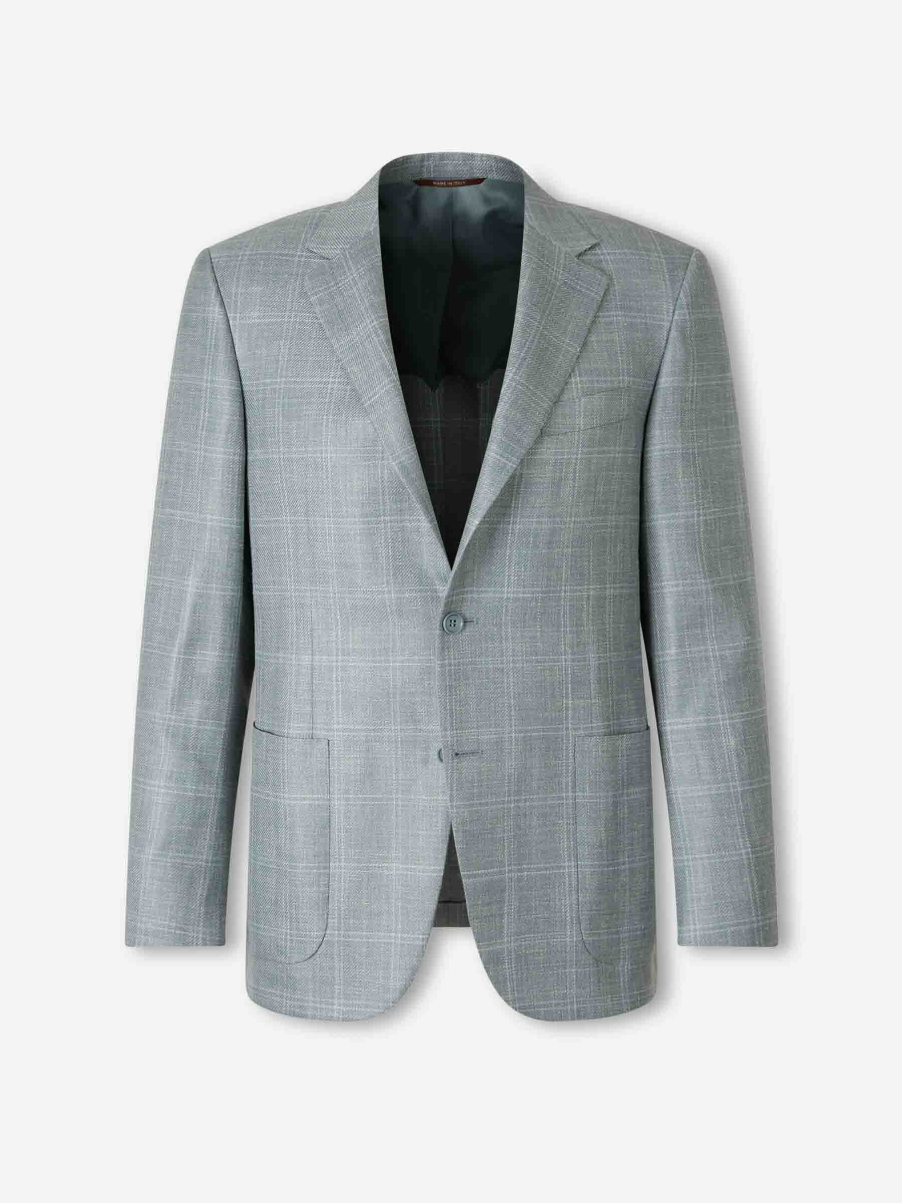 Canali Hombre Barcelona Americana Recta Cuadros color Gris Claro sku 302-003696 02 - Foto 1