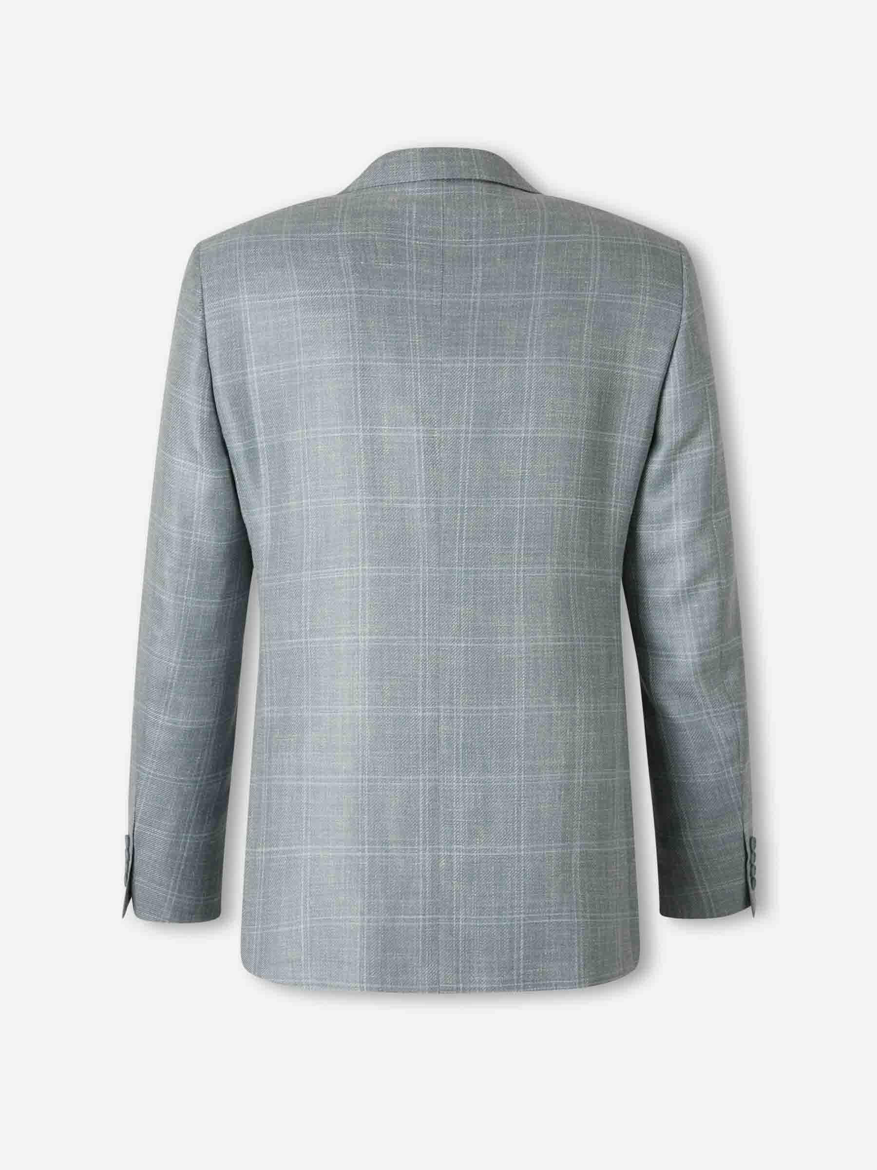 Canali Hombre Barcelona Americana Recta Cuadros color Gris Claro sku 302-003696 02 - Foto 2