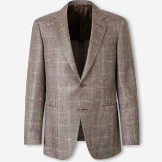 Canali Hombre Barcelona Americana Recta Cuadros color Taupe sku 302-003696 03 - Foto 1