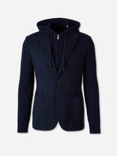 Gran Sasso Hombre Barcelona Americana Punto Capucha color Azul Noche sku 302-003709 01 - Foto 1