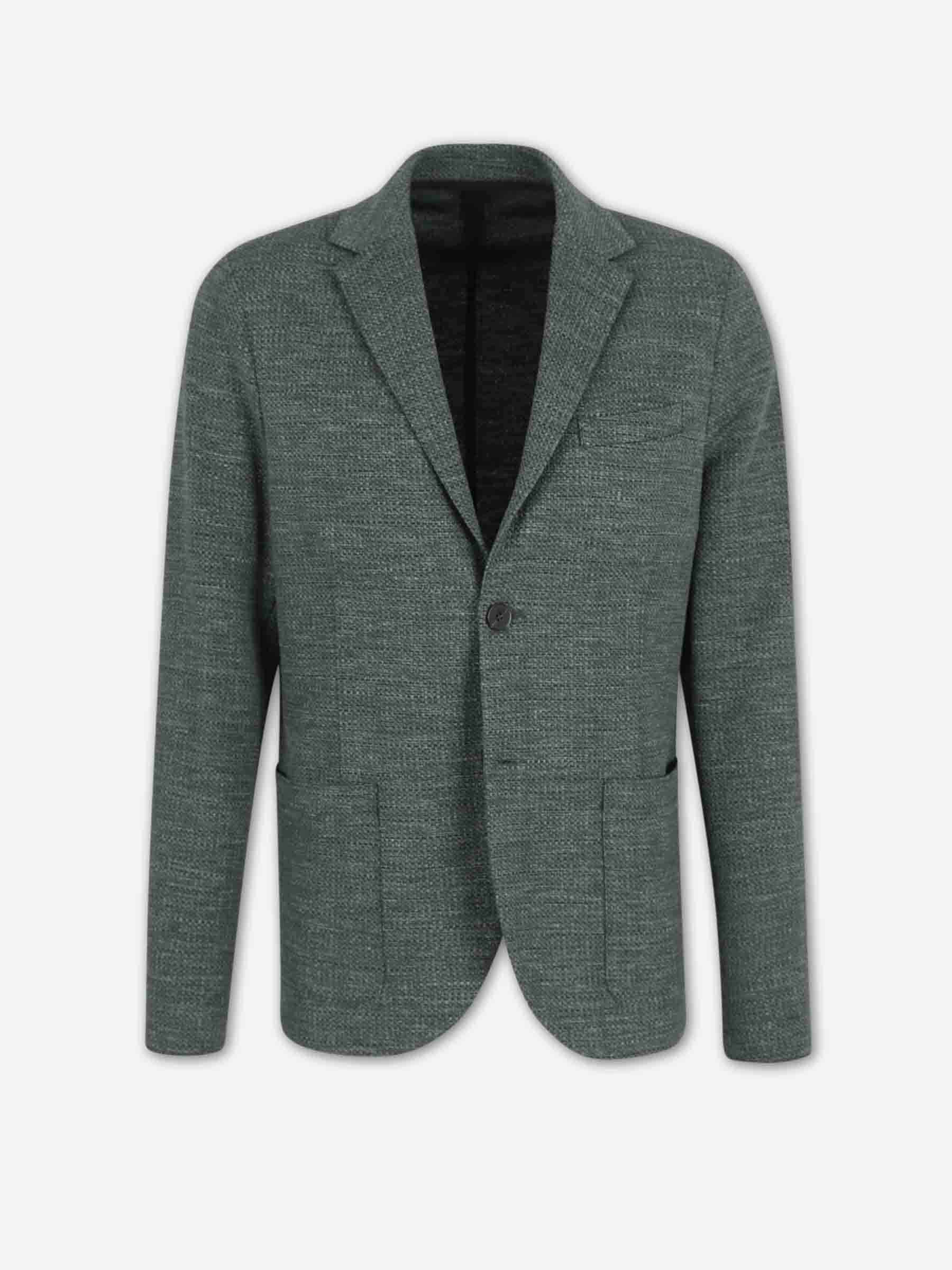 Harris Wharf Hombre Barcelona Americana Recta Lana color Verde Oscuro sku 302-003713 02 - Foto 1