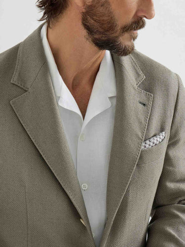 Brunello Cucinelli Hombre Barcelona Americana Recta Seda color Verde sku 302-003715 01 - Foto 4