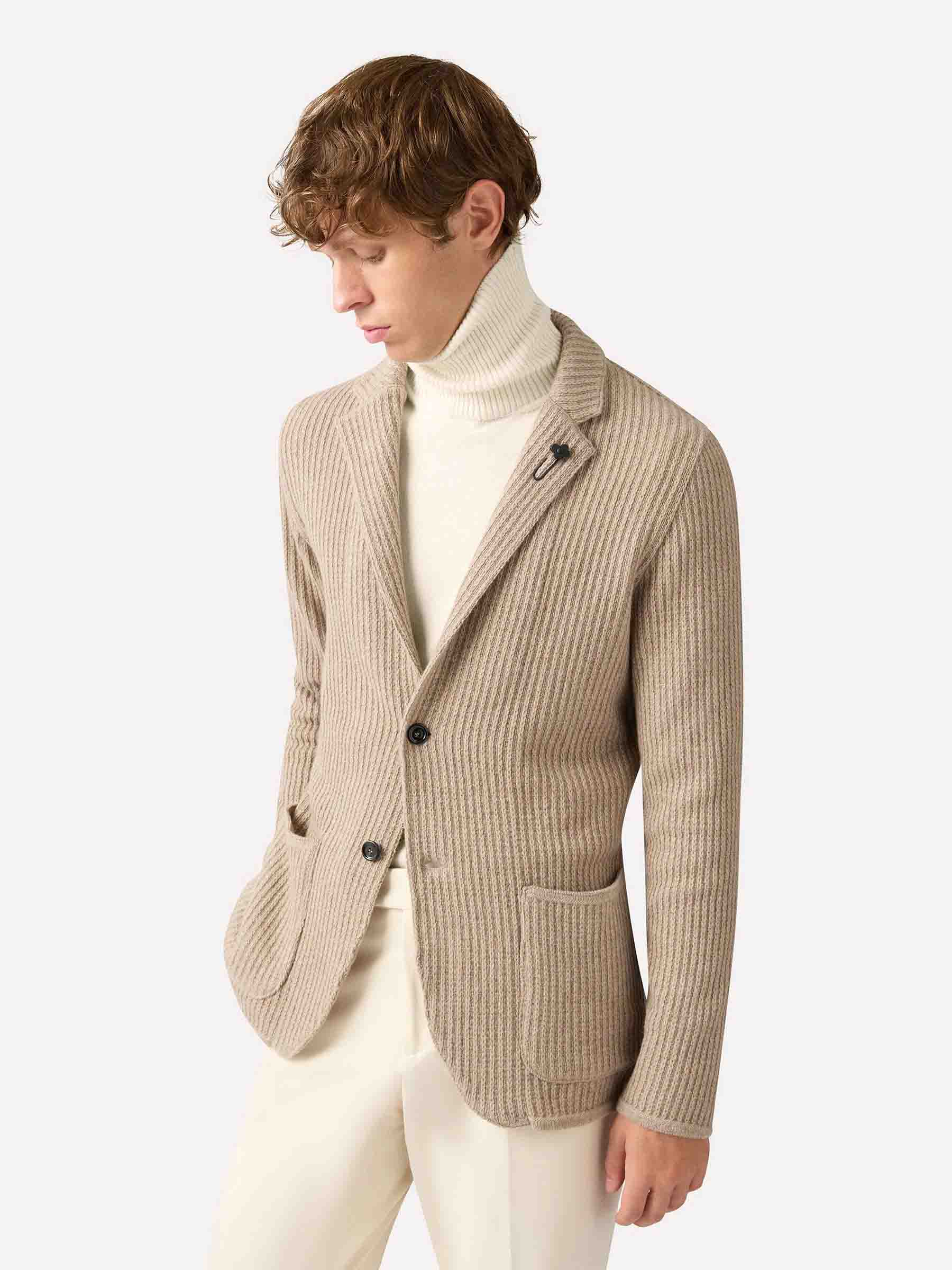 Lardini Hombre Barcelona Americana punto color Camel sku 302-003717 01 - Foto 2