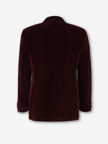 Canali Hombre Barcelona Americana Recta Terciopelo color Burdeos sku 302-003752 02 - Foto 2