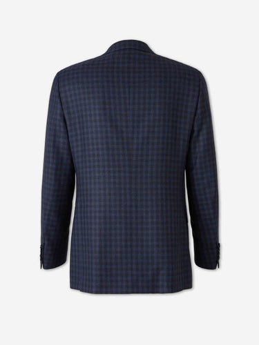 Brioni Hombre Barcelona Americana Recta Cuadros color Azul Marino sku 302-003758 01 - Foto 2