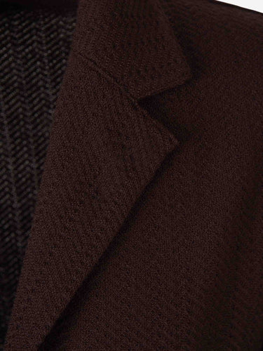 Lardini Hombre Barcelona Cárdigan Estilo Americana color Marrón Oscuro sku 302-003765 01 - Foto 3