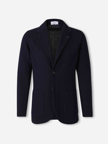Lardini Hombre Barcelona Cárdigan Estilo Americana color Azul Marino sku 302-003765 02 - Foto 1