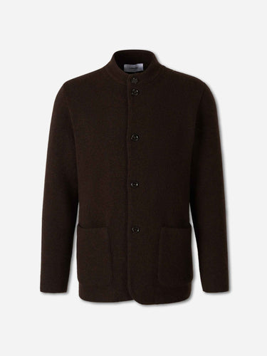 Lardini Hombre Barcelona Cardigan Cuello Mao color Marrón Oscuro sku 302-003768 01 - Foto 1