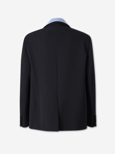 Balenciaga Hombre Barcelona Americana Efecto Camisa color Azul Noche sku 302-003774 01 - Foto 2