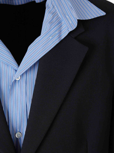 Balenciaga Hombre Barcelona Americana Efecto Camisa color Azul Noche sku 302-003774 01 - Foto 3