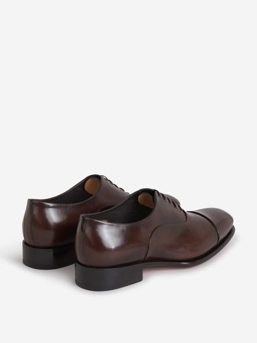 Santoni Hombre Barcelona Zapatos Distressed Piel color Marrón Oscuro sku 611-003824 01 - Foto 3