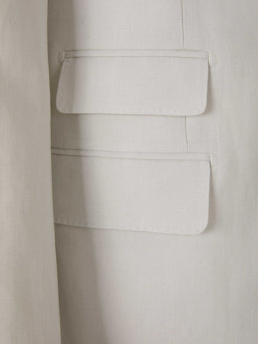 Scabal Hombre Barcelona Traje Liso Lino color Marfil sku 311-000362 01 - Foto 4