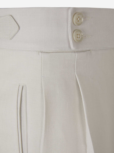 Scabal Hombre Barcelona Traje Liso Lino color Marfil sku 311-000362 01 - Foto 9