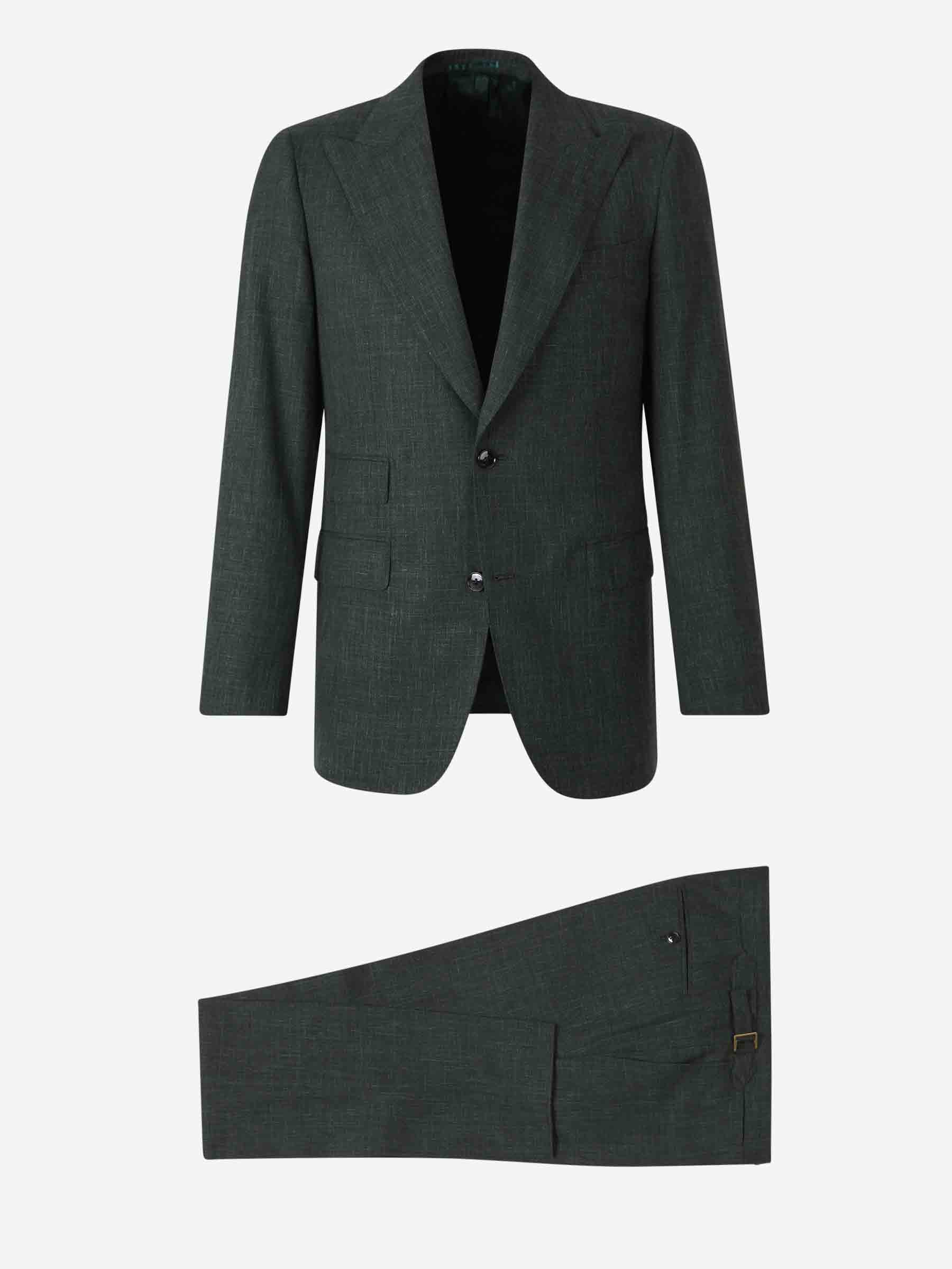 Atelier Munro Hombre Barcelona Traje Jaspeado Lana color Verde Oscuro sku 312-002838 01 - Foto 1