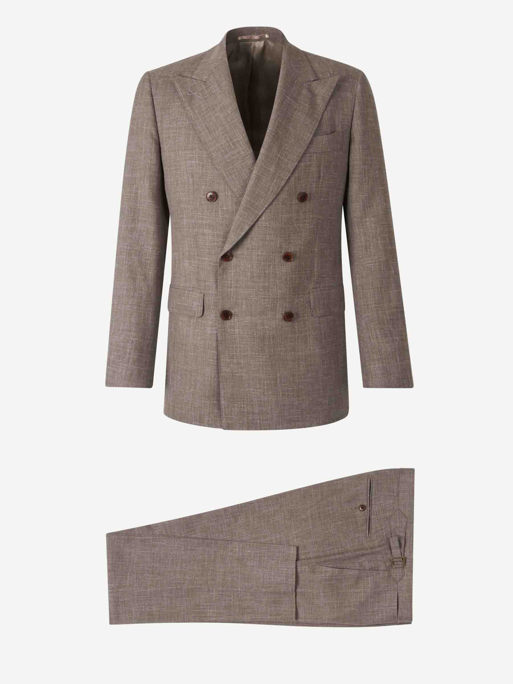 Atelier Munro Hombre Barcelona Traje Jaspeado Lana color Marrón sku 312-002839 01 - Foto 1