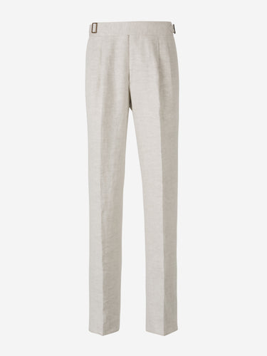Santa Eulalia Hombre Barcelona Traje Lino Espiga color Beige sku 312-002841 02 - Foto 6