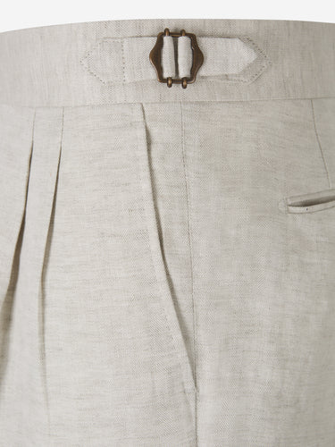 Santa Eulalia Hombre Barcelona Traje Lino Espiga color Beige sku 312-002841 02 - Foto 8