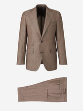 Santa Eulalia Hombre Barcelona Traje Liso Lino color Marrón sku 312-002842 02 - Foto 1
