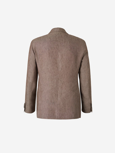 Santa Eulalia Hombre Barcelona Traje Liso Lino color Marrón sku 312-002842 02 - Foto 2