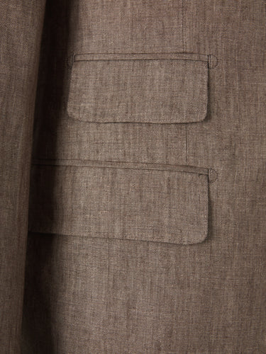 Santa Eulalia Hombre Barcelona Traje Liso Lino color Marrón sku 312-002842 02 - Foto 4