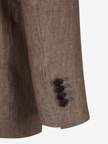 Santa Eulalia Hombre Barcelona Traje Liso Lino color Marrón sku 312-002842 02 - Foto 5