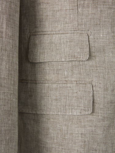 Santa Eulalia Hombre Barcelona Traje Liso Lino color Beige sku 312-002842 03 - Foto 4