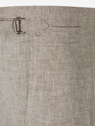 Santa Eulalia Hombre Barcelona Traje Liso Lino color Beige sku 312-002842 03 - Foto 8