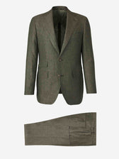 Santa Eulalia Hombre Barcelona Traje Liso Lino color Verde sku 312-002842 04 - Foto 1