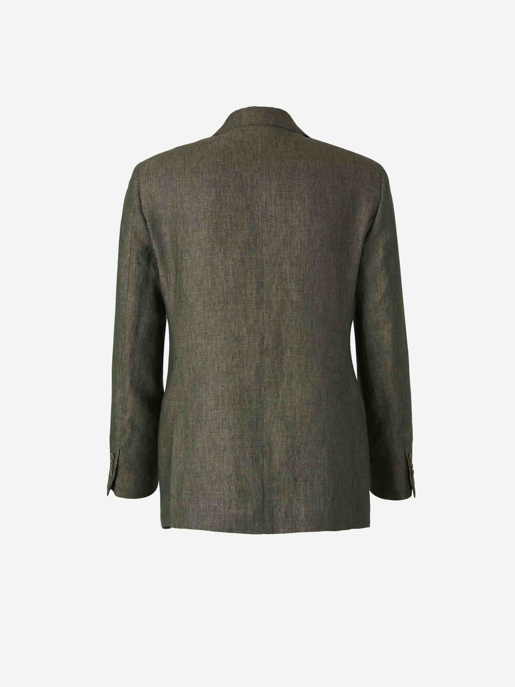Santa Eulalia Hombre Barcelona Traje Liso Lino color Verde sku 312-002842 04 - Foto 2
