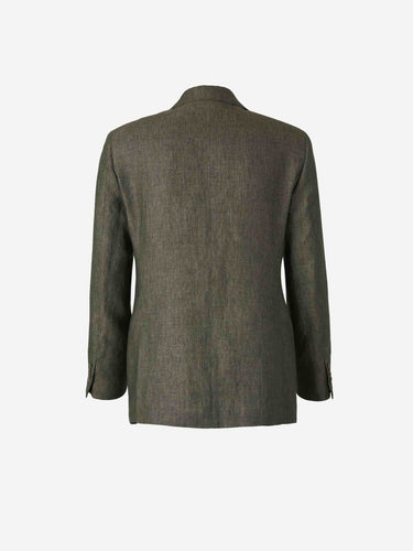 Santa Eulalia Hombre Barcelona Traje Liso Lino color Verde sku 312-002842 04 - Foto 2
