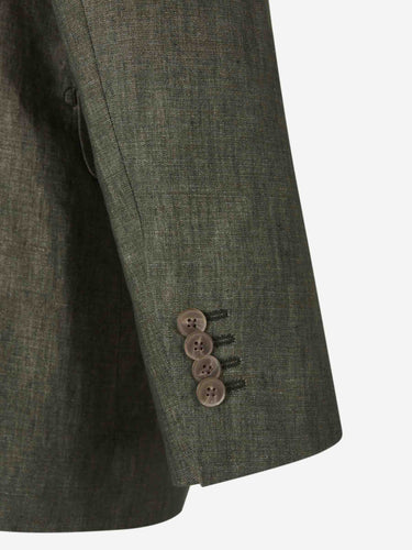 Santa Eulalia Hombre Barcelona Traje Liso Lino color Verde sku 312-002842 04 - Foto 5