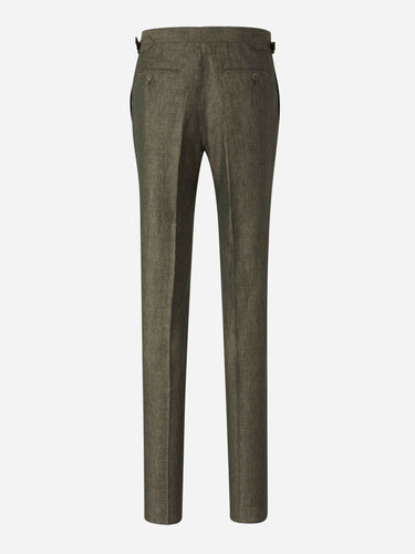 Santa Eulalia Hombre Barcelona Traje Liso Lino color Verde sku 312-002842 04 - Foto 7
