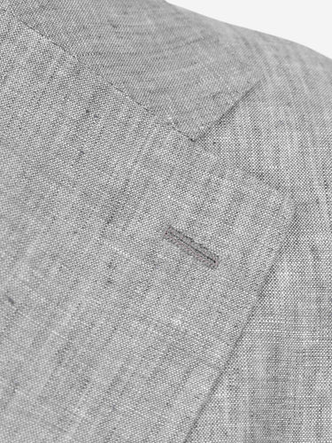 Santa Eulalia Hombre Barcelona Traje Liso Lino color Gris sku 312-002842 05 - Foto 4