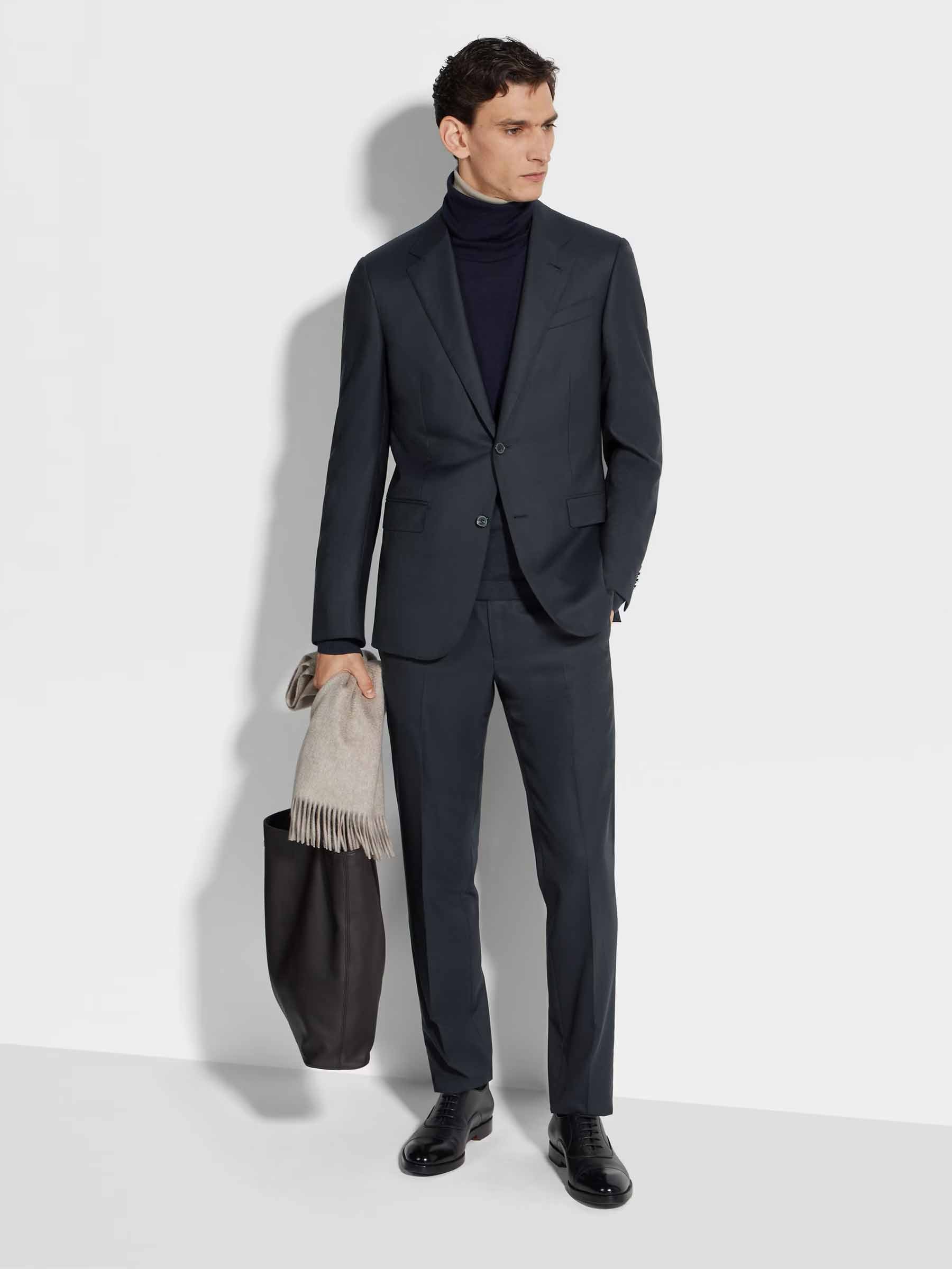 Zegna Hombre Barcelona Traje Vestir Lana color Azul Marino sku 312-002859 01 - Foto 2