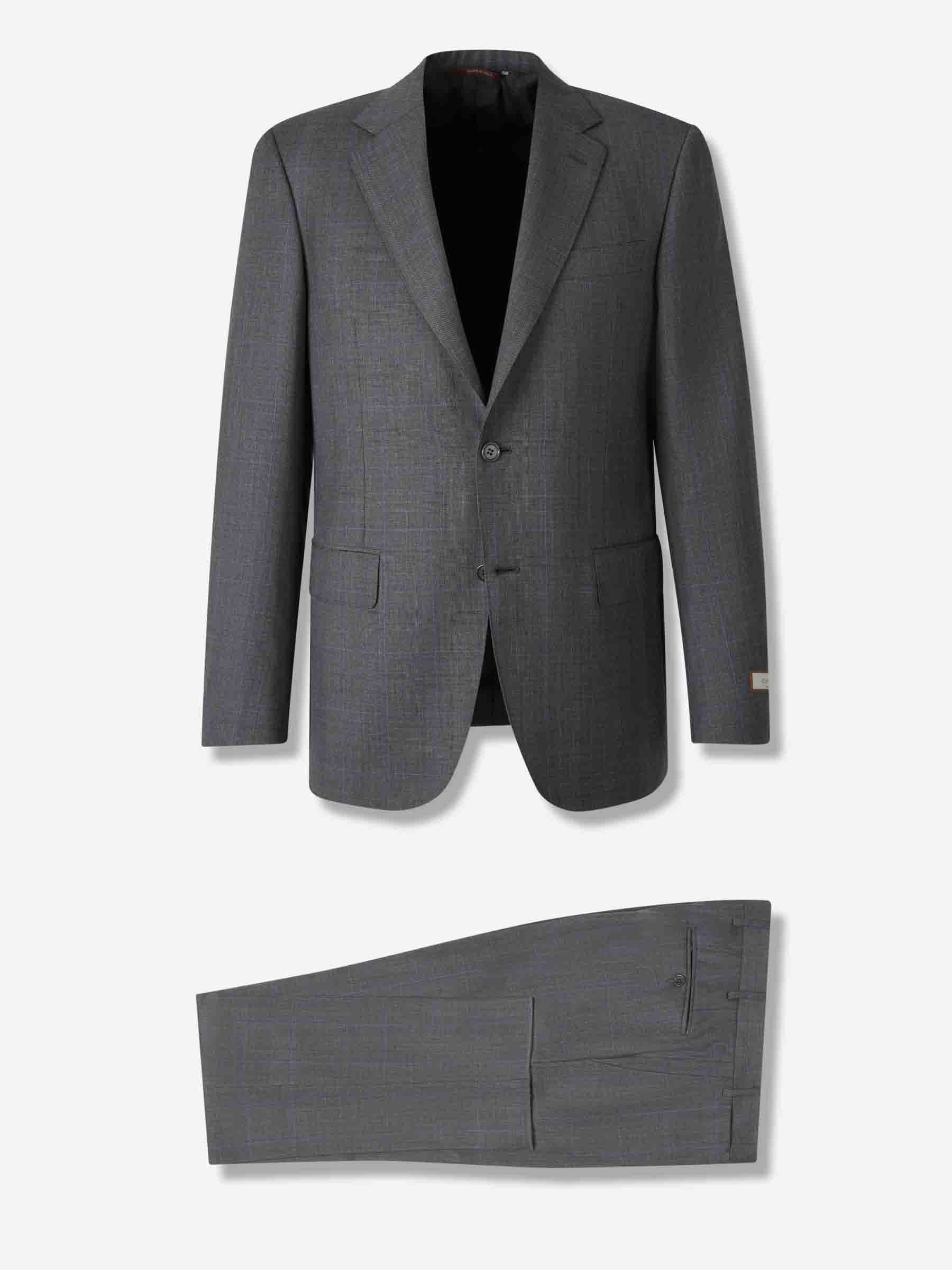 Canali Hombre Barcelona Traje Recto Lana color Gris Oscuro sku 312-002879 01 - Foto 1