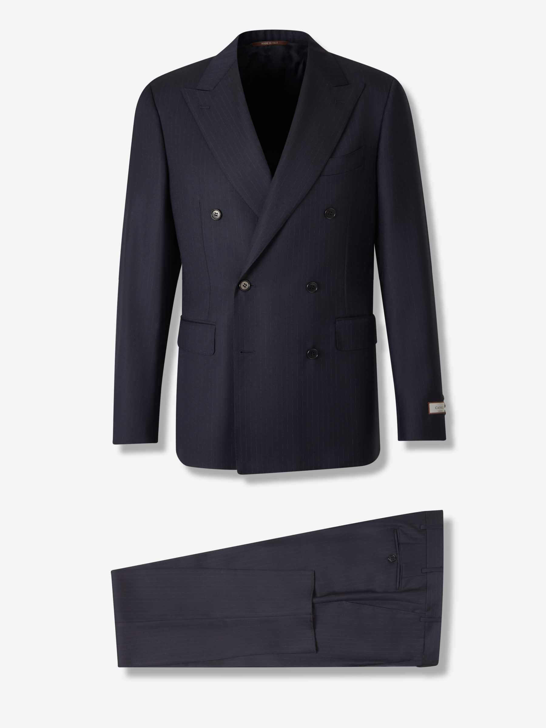 Canali Hombre Barcelona Traje Cruzado Lana color Azul Noche sku 312-002880 01 - Foto 1