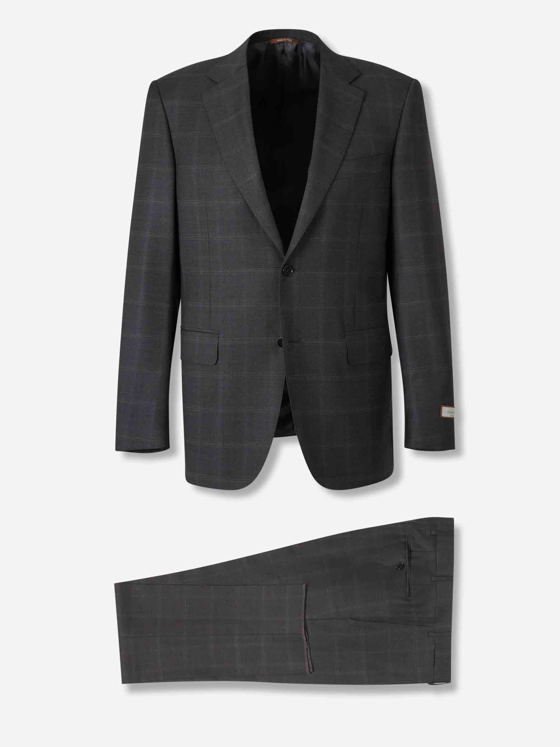 Canali Hombre Barcelona Traje Recto Cuadros color Gris Antracita sku 312-002882 01 - Foto 1