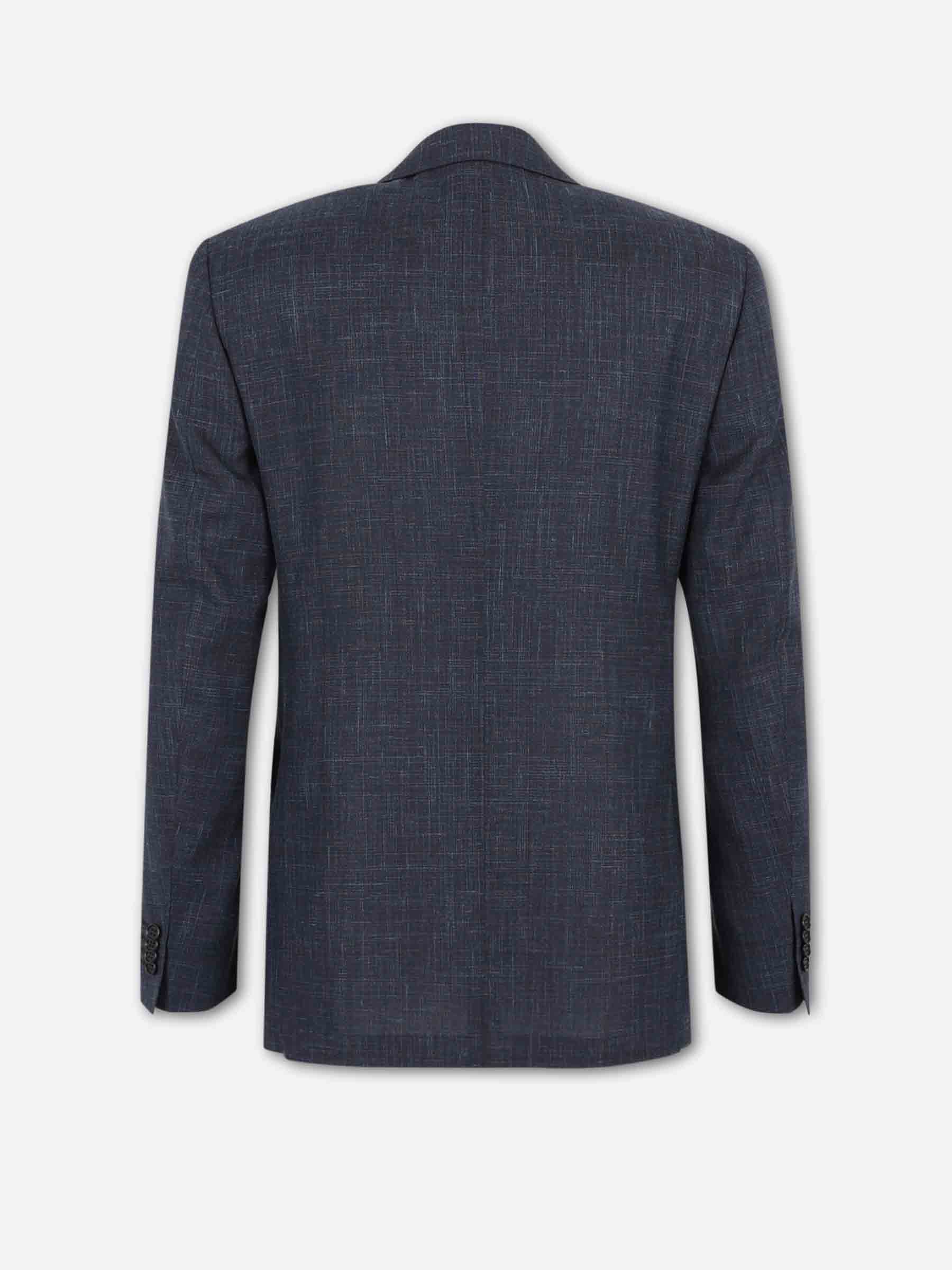 Canali Hombre Barcelona Traje recto en tejido texturizado de corte contemporáneo color Azul Marino sku 312-002913 02 - Foto 2