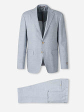 Canali Hombre Barcelona Traje Recto Lino color Azul Celeste sku 312-002917 01 - Foto 1