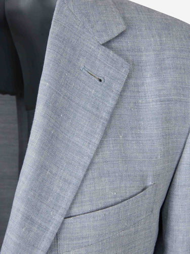 Canali Hombre Barcelona Traje Recto Lino color Azul Celeste sku 312-002917 01 - Foto 3