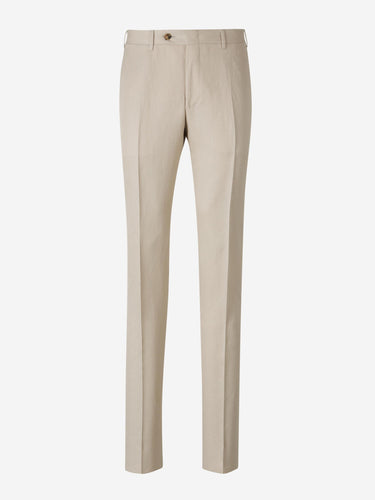 Canali Hombre Barcelona Pantalones Lino Y Seda color Crema sku 321-000318 04 - Foto 1