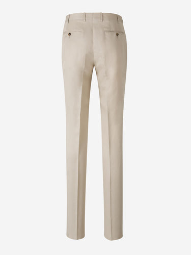 Canali Hombre Barcelona Pantalones Lino Y Seda color Crema sku 321-000318 04 - Foto 2