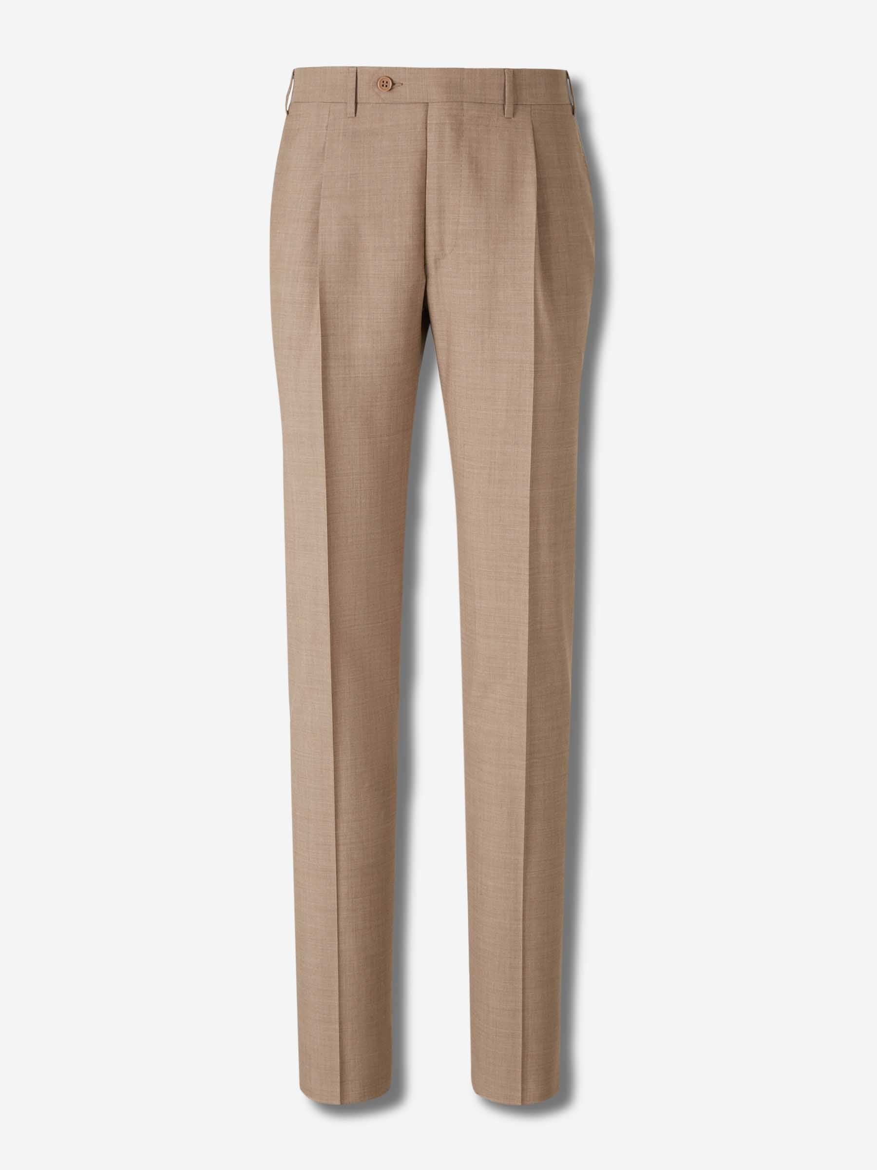 Canali Hombre Barcelona Pantalones Formales Lana color Beige sku 321-000323 03 - Foto 1