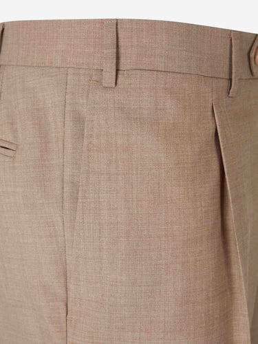Canali Hombre Barcelona Pantalones Formales Lana color Beige sku 321-000323 03 - Foto 3