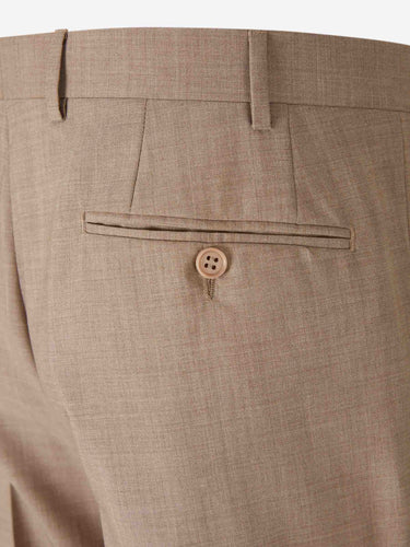 Canali Hombre Barcelona Pantalones Formales Lana color Beige sku 321-000323 03 - Foto 4