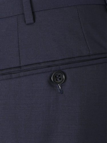 Canali Hombre Barcelona Pantalones Formales Lana color Azul Noche sku 321-000323 06 - Foto 3